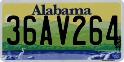AL license plate 36AV264