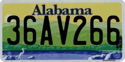 AL license plate 36AV266
