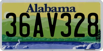 AL license plate 36AV328