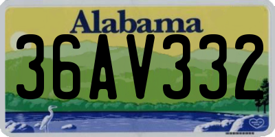AL license plate 36AV332
