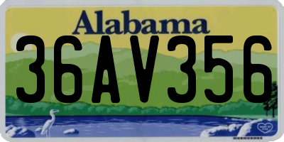 AL license plate 36AV356