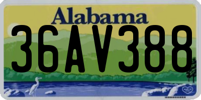 AL license plate 36AV388