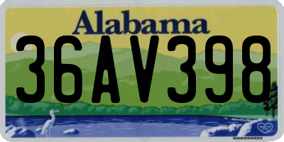 AL license plate 36AV398