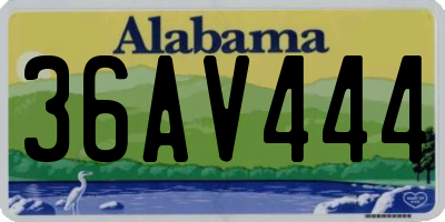 AL license plate 36AV444