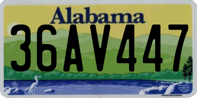 AL license plate 36AV447