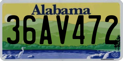 AL license plate 36AV472