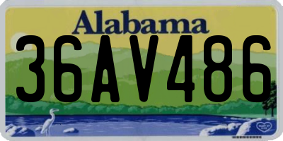 AL license plate 36AV486