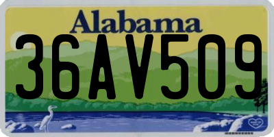 AL license plate 36AV509