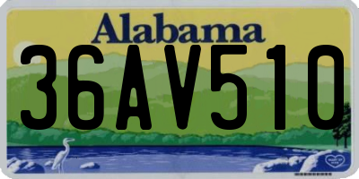 AL license plate 36AV510