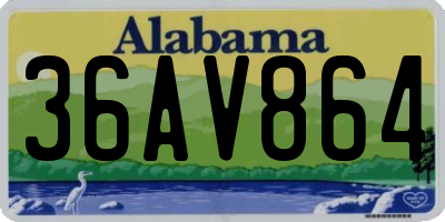 AL license plate 36AV864