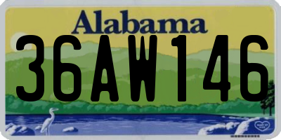 AL license plate 36AW146