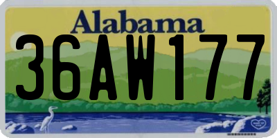 AL license plate 36AW177