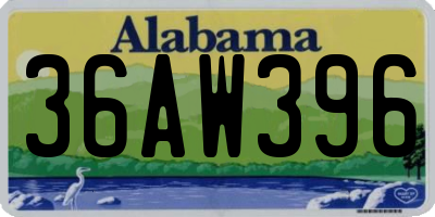 AL license plate 36AW396