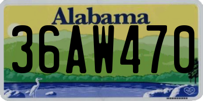 AL license plate 36AW470