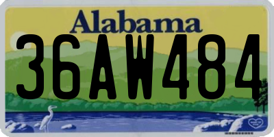 AL license plate 36AW484
