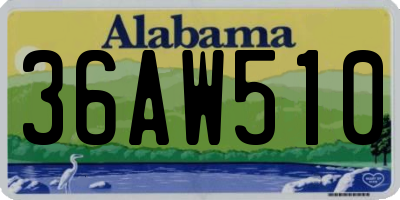AL license plate 36AW510