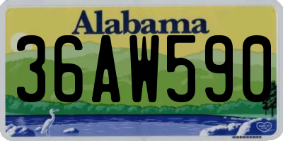 AL license plate 36AW590