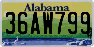 AL license plate 36AW799