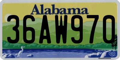 AL license plate 36AW970