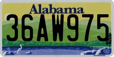 AL license plate 36AW975