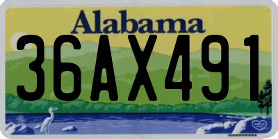 AL license plate 36AX491