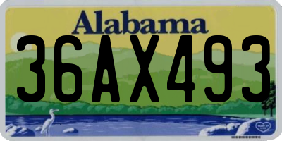 AL license plate 36AX493