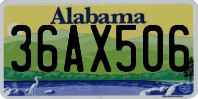 AL license plate 36AX506