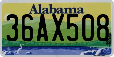 AL license plate 36AX508