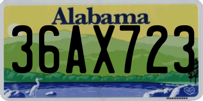 AL license plate 36AX723