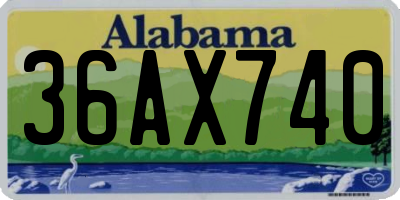 AL license plate 36AX740