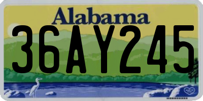 AL license plate 36AY245