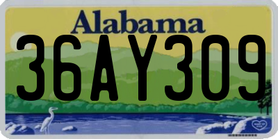 AL license plate 36AY309
