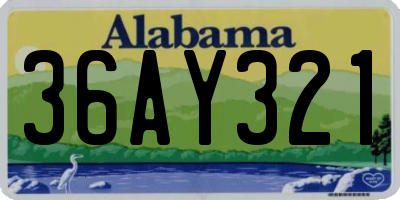 AL license plate 36AY321