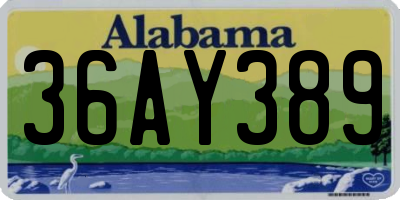 AL license plate 36AY389