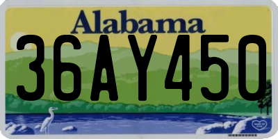 AL license plate 36AY450