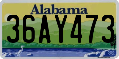 AL license plate 36AY473