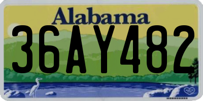 AL license plate 36AY482