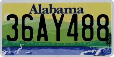 AL license plate 36AY488