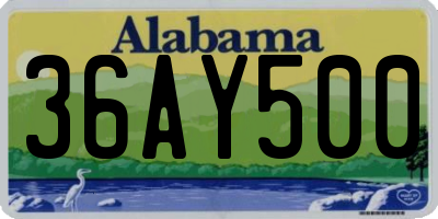 AL license plate 36AY500