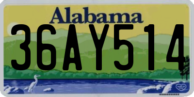 AL license plate 36AY514