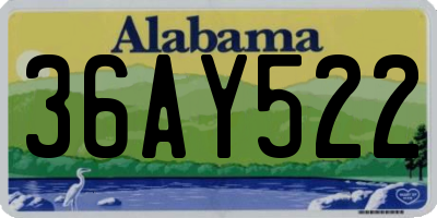 AL license plate 36AY522