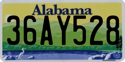 AL license plate 36AY528