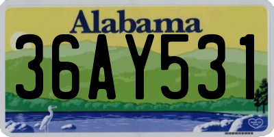 AL license plate 36AY531