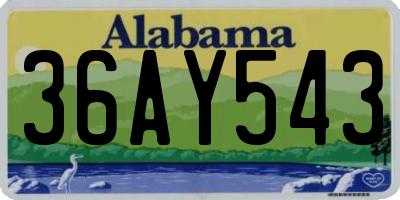 AL license plate 36AY543