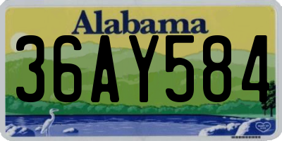 AL license plate 36AY584