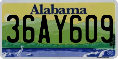 AL license plate 36AY609