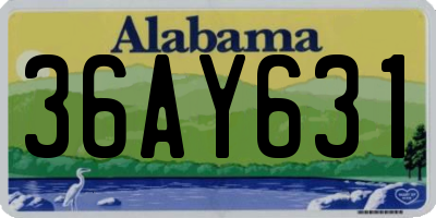AL license plate 36AY631