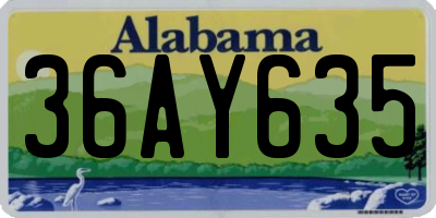AL license plate 36AY635