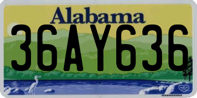 AL license plate 36AY636