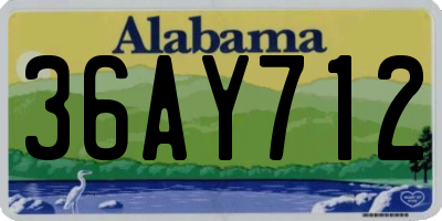 AL license plate 36AY712